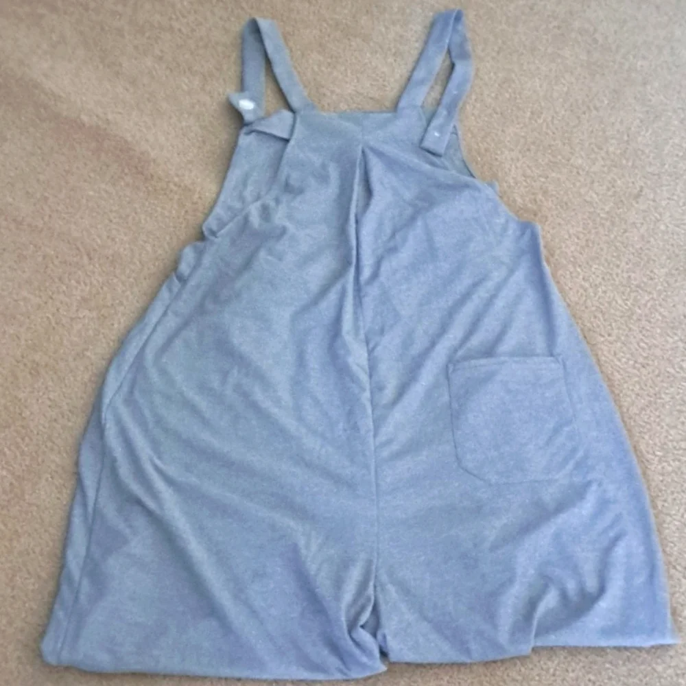 LARGE.    HALARA WIDE LEG WAFFLE ADJUSTABLE STRAPS OVERALLS - Picture 9 of 12